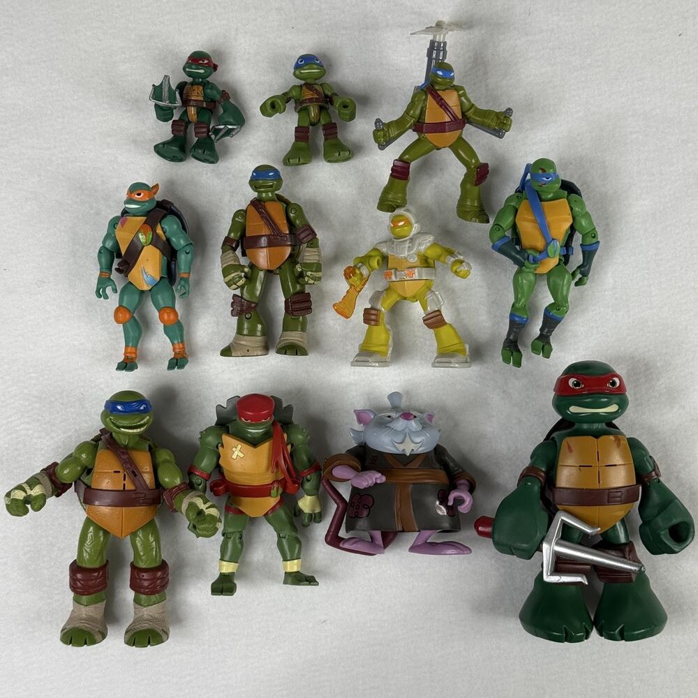 Teenage Mutant Ninja Turtles TMNT Action Figure Lot Toys Leonardo Splinter
